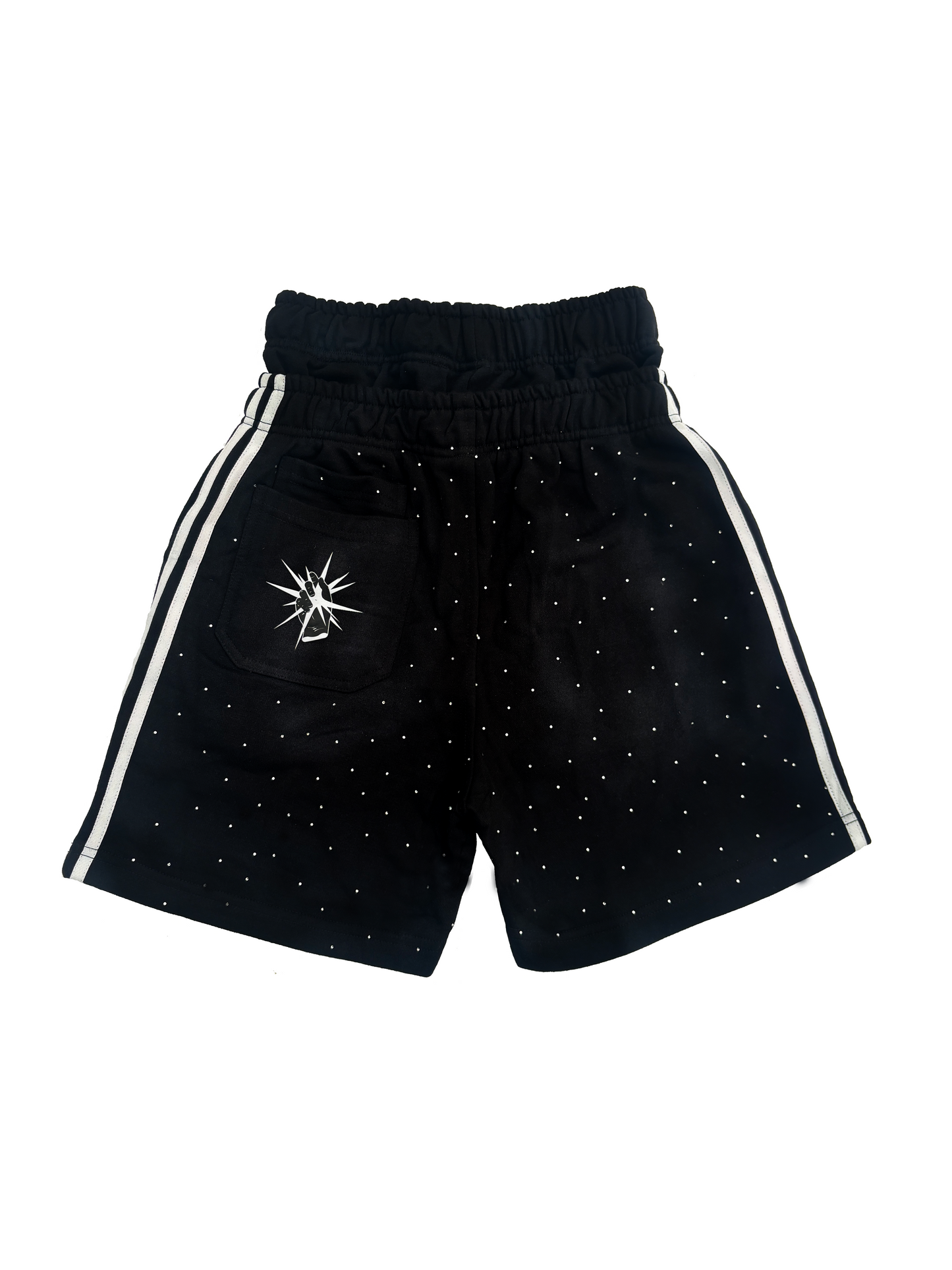 "Noir" Double Waisted Sweat Shorts