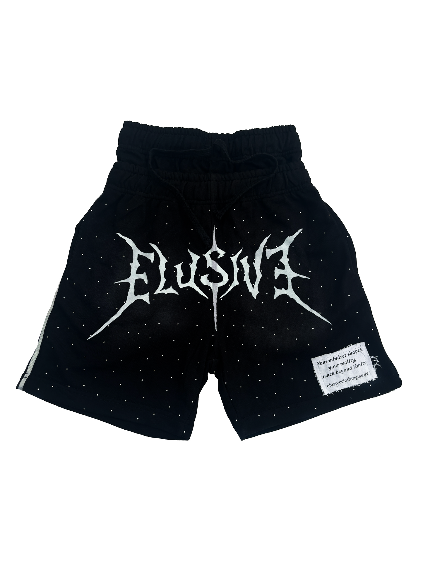 "Noir" Double Waisted Sweat Shorts