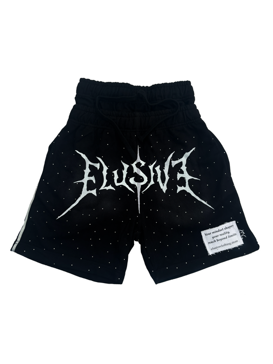 "Noir" Double Waisted Sweat Shorts
